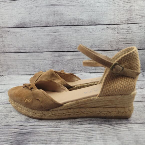 Viscata Espadrilles Tan Size EU 40 US 9 Suede - Picture 4 of 7
